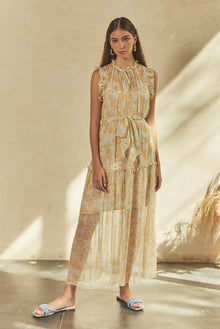 Christian Dress - Yellow Floral