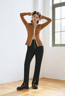 Petite Studio's Everly Cardigan in Camel