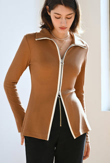 Petite Studio's Everly Cardigan in Camel