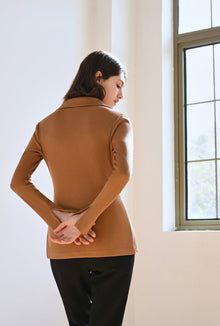 Petite Studio's Everly Cardigan in Camel