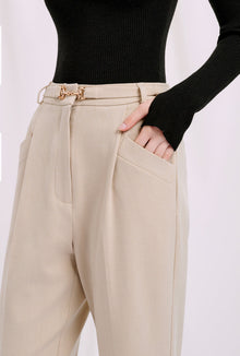 Petite Studio's Office-Appropriate Ren Pants in Ivory