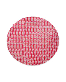 Round Tablecloth, Fan Ikat Pink
