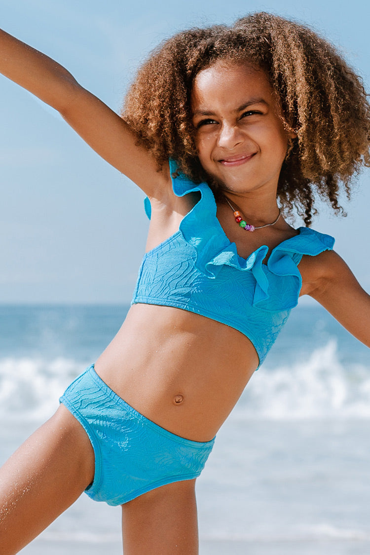 Summer Of Love Scoop Ruffles Girls Bikini Set