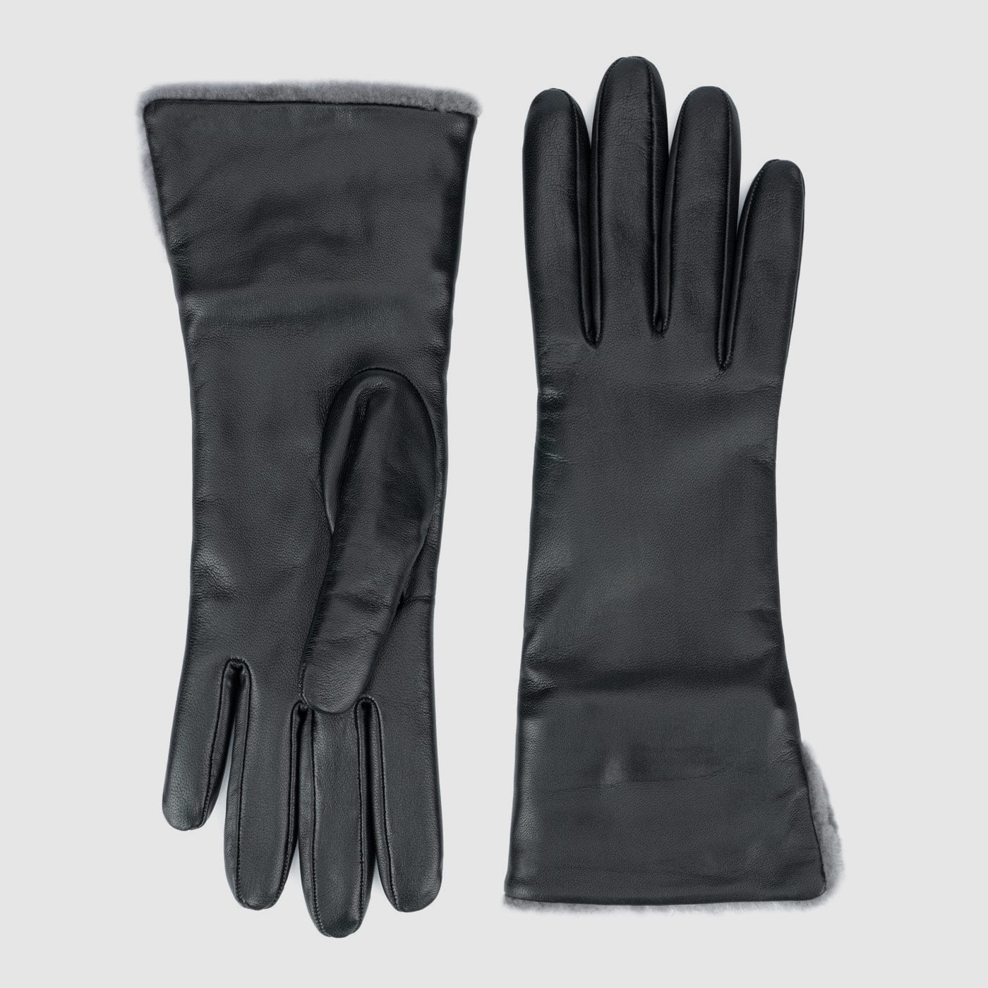 SHEARLING CUFF GLOVE, CHARCOAL