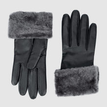 SHEARLING CUFF GLOVE, CHARCOAL