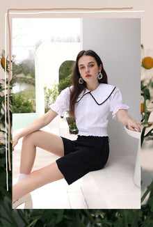 Petite Studio's Ruthie Top in Ivory
