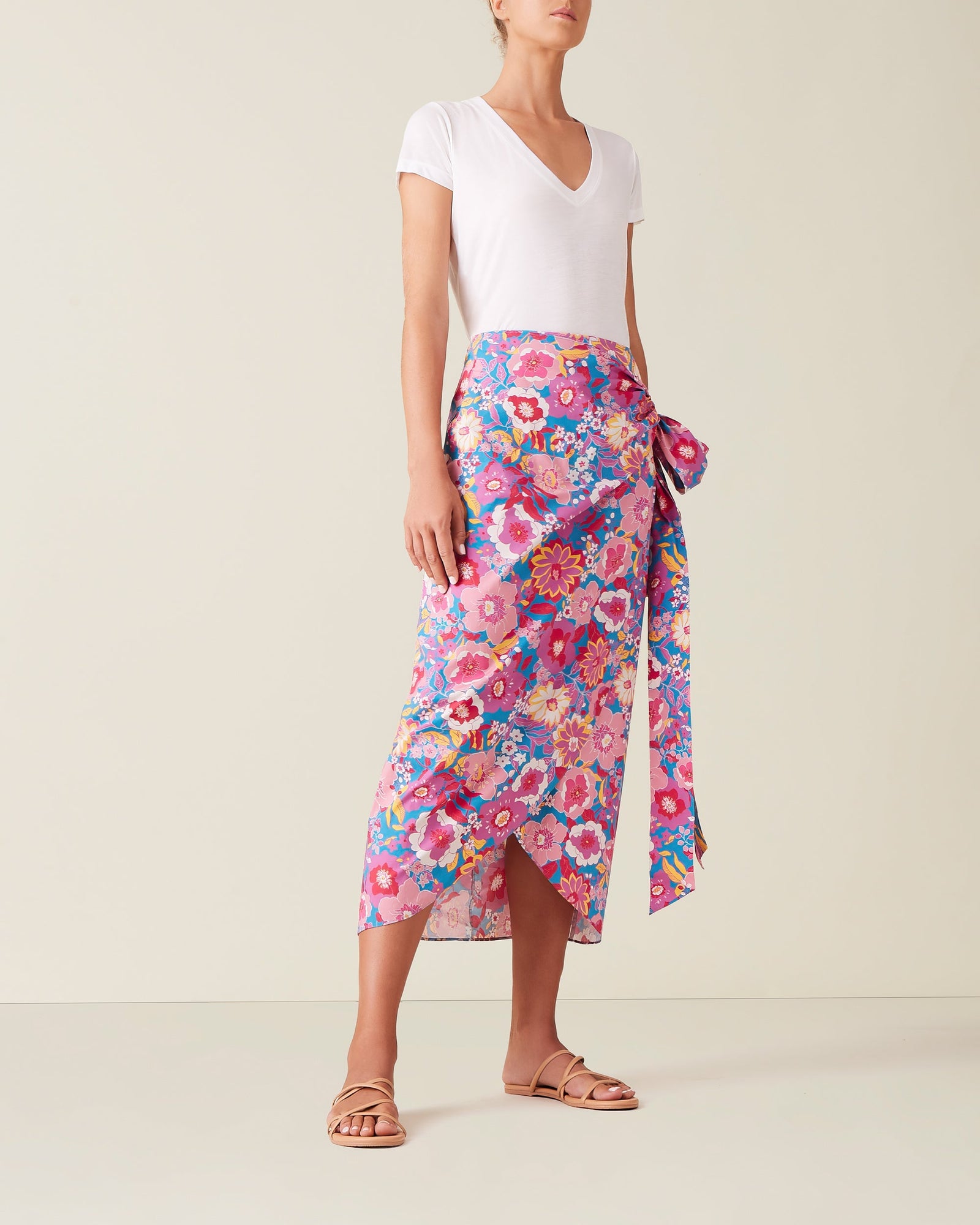 Alena Skirt, Retro Floral Pink