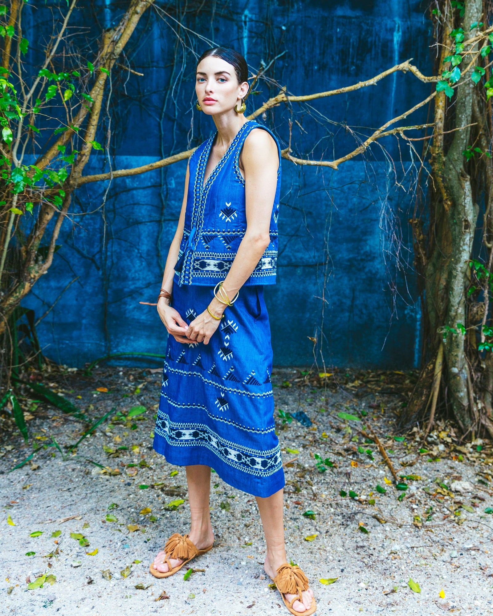 Bridgette Skirt, Chambray Blue
