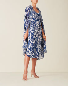 Ayla Cape, Birdsong White Navy