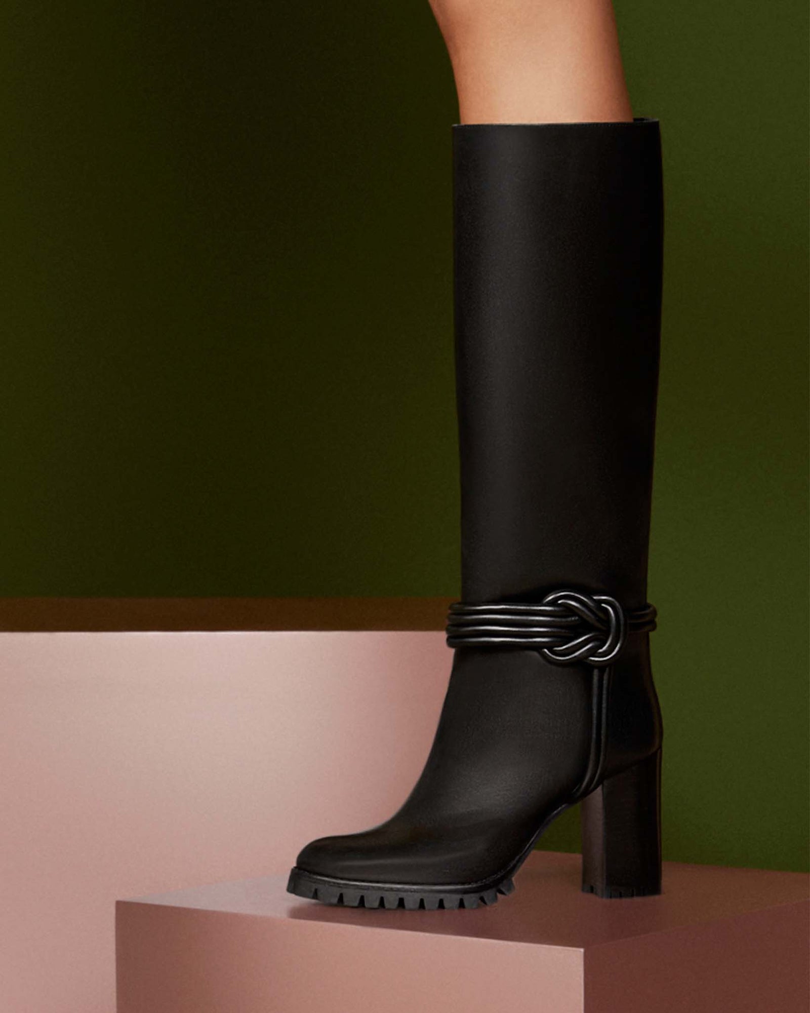 Vicky Knee Nappa Leather Boot
