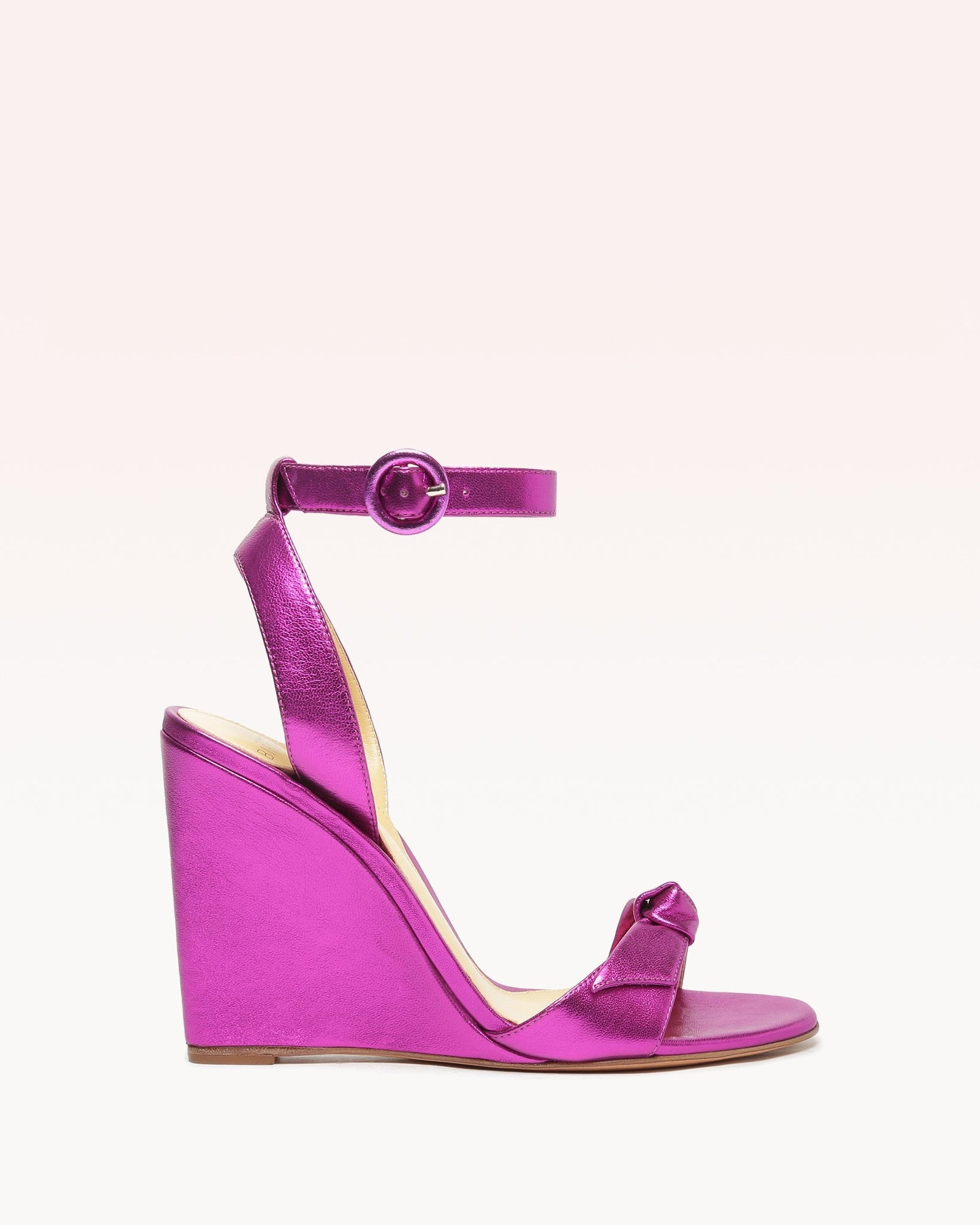 Clarita 100 Metallic Leather Wedge