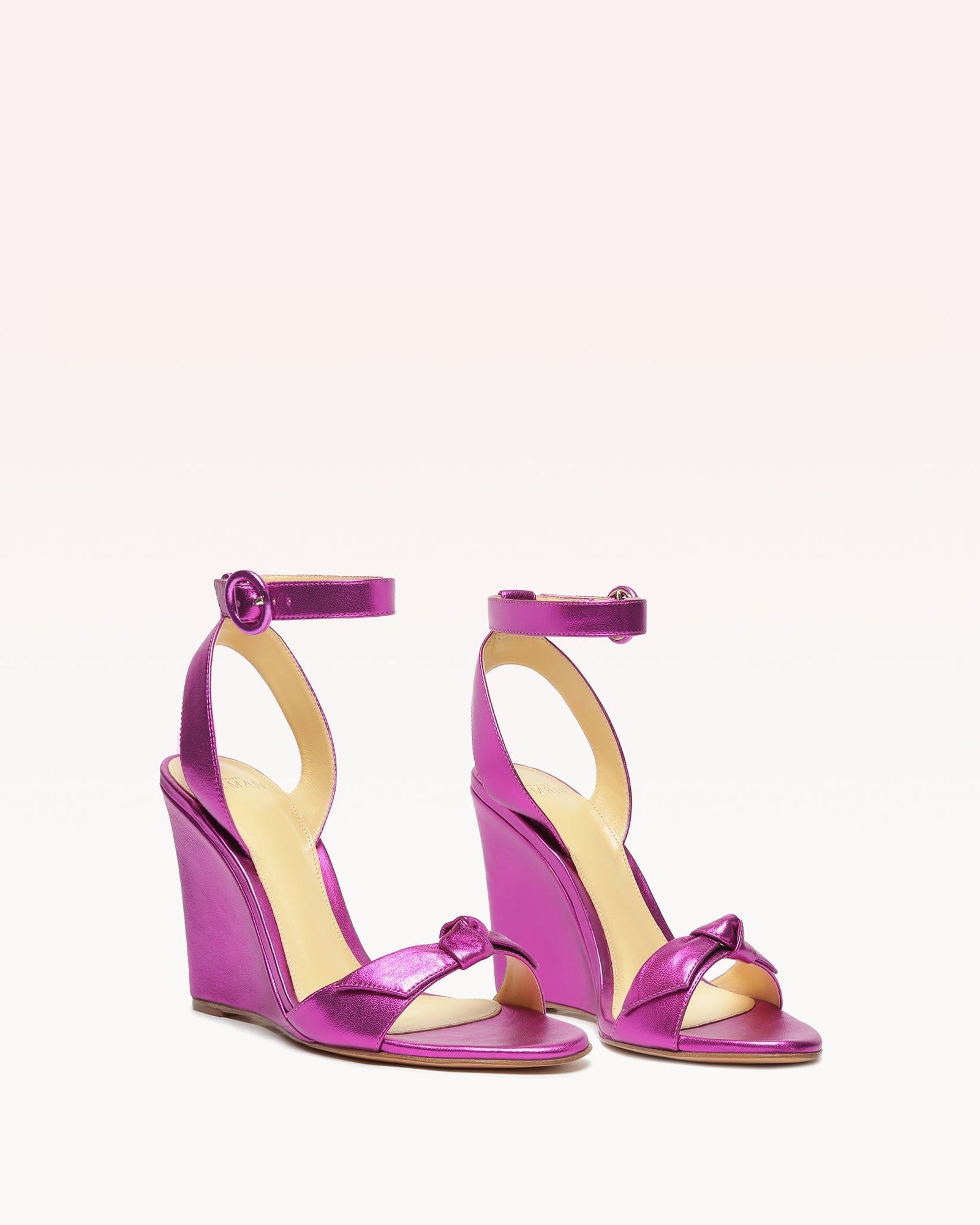 Clarita 100 Metallic Leather Wedge