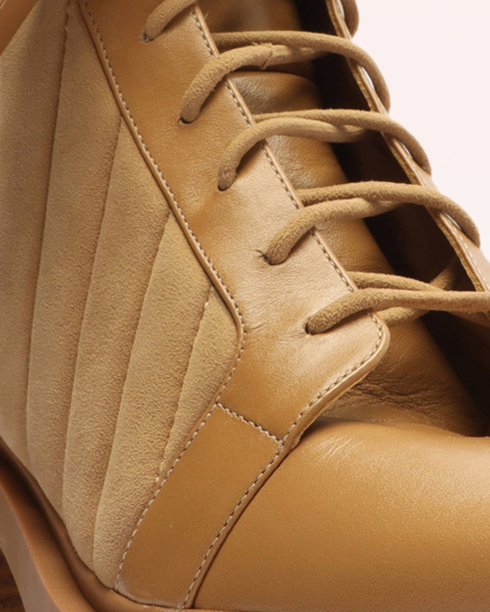 Quilted Clarita Combat Bootie 65 Nut