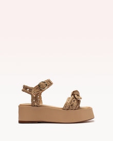 Raffia Clarita Flatform Beige
