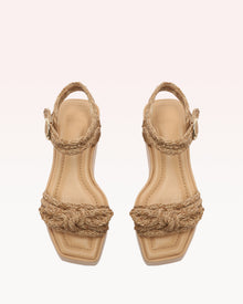 Raffia Clarita Flatform Beige