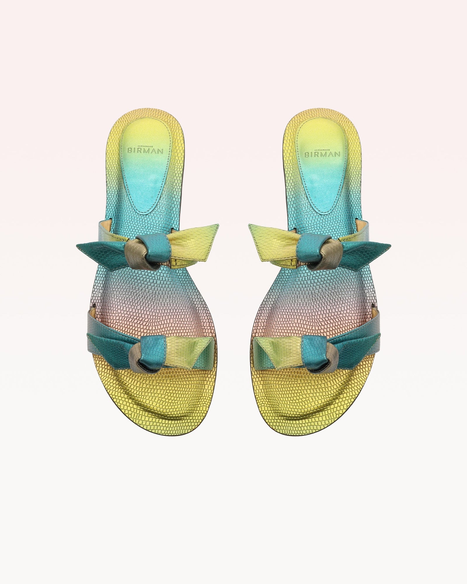 Clarita Flat Slide Rainbow Washed