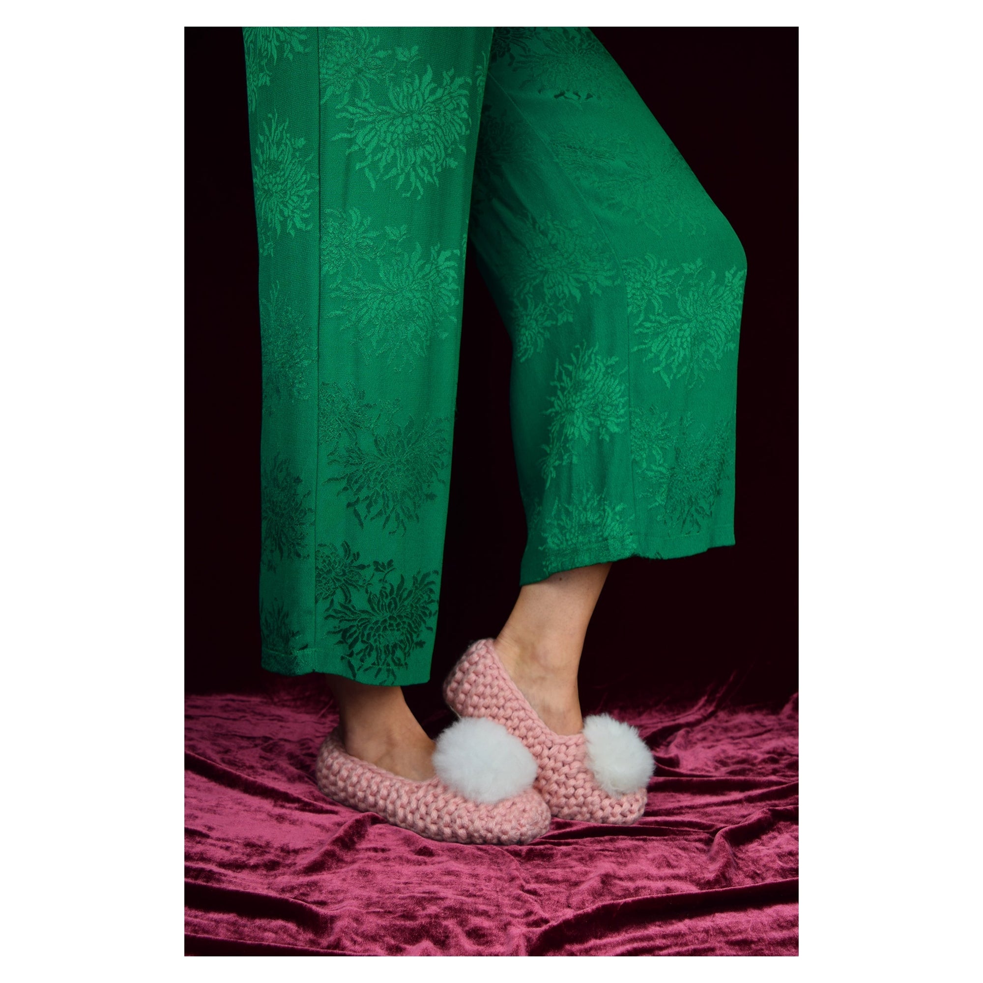 Ballerina Pom Alpaca Slipper Pink