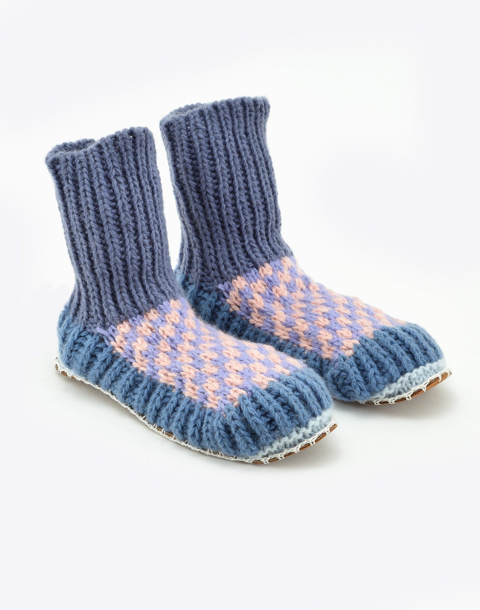 Berkley Knit Slipper Sock Periwinkle