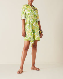 Brett Dress, Retro Floral Lime