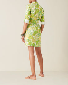 Brett Dress, Retro Floral Lime