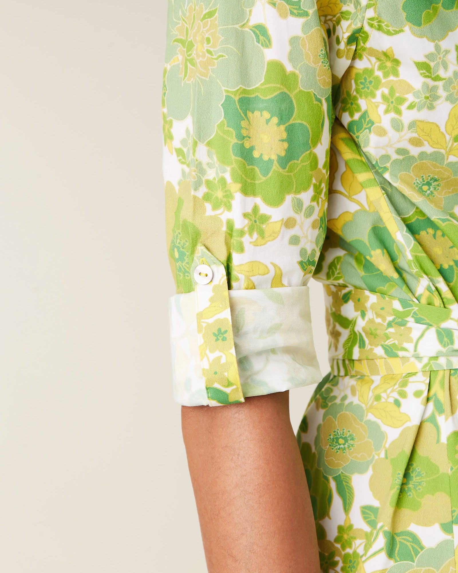 Brett Dress, Retro Floral Lime
