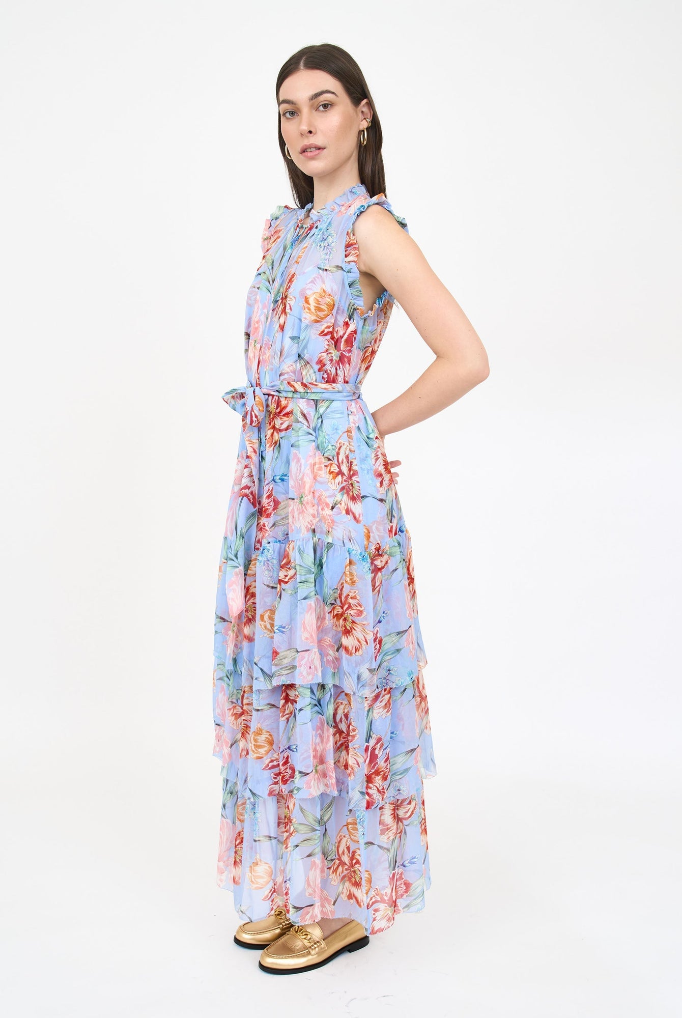 Christian Dress- Blue Garden