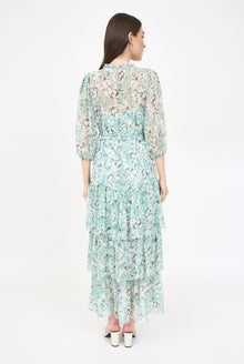 Sara Dress- Teal Vintage Floral
