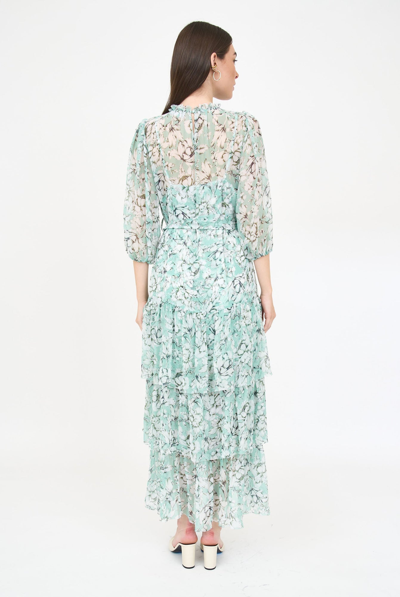Sara Dress- Teal Vintage Floral