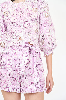 Lola Short - Pink Vintage Floral