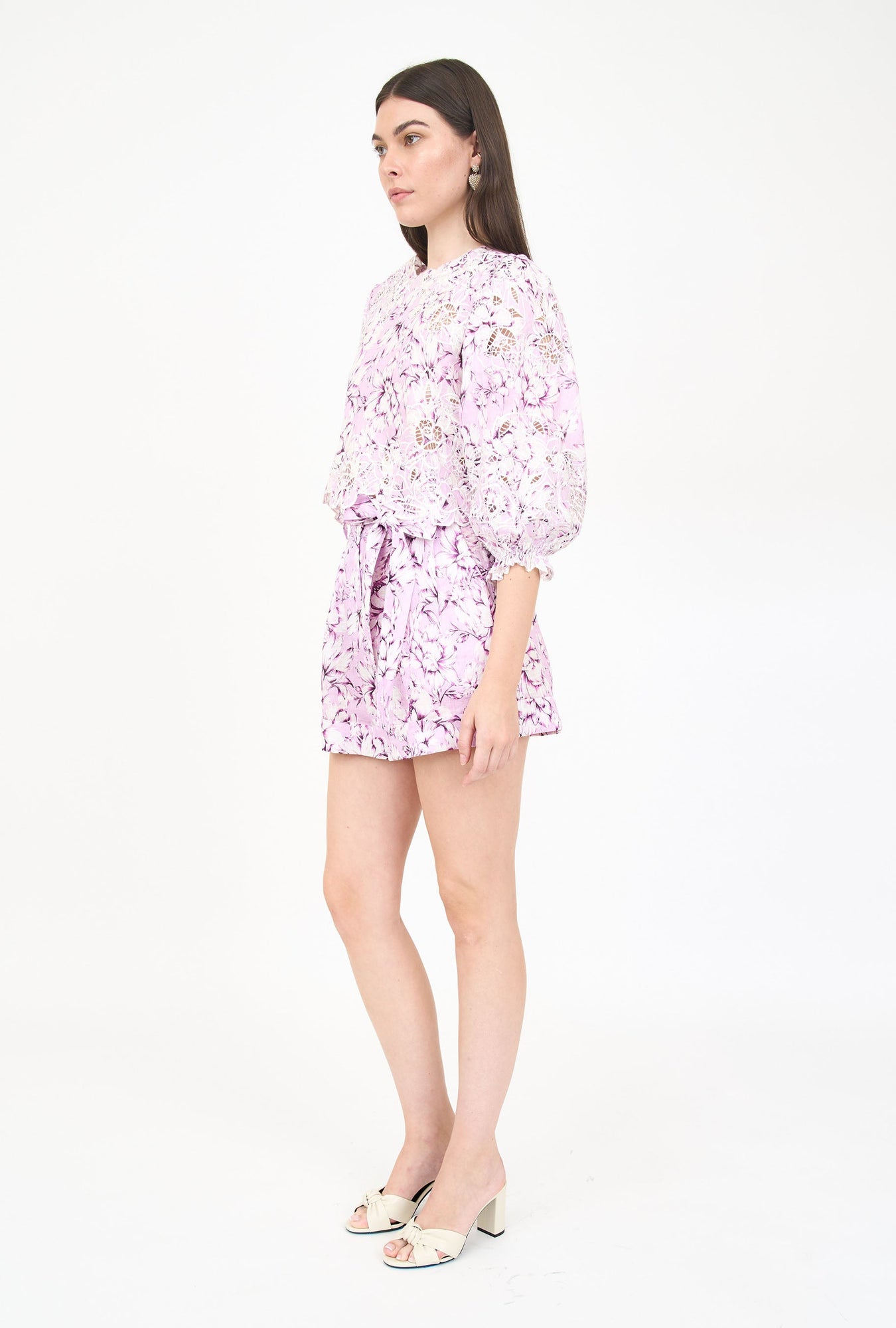Lola Short - Pink Vintage Floral
