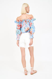 Regina Top - Blue Garden