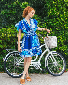 Denissa Dress, Colorblock Blue