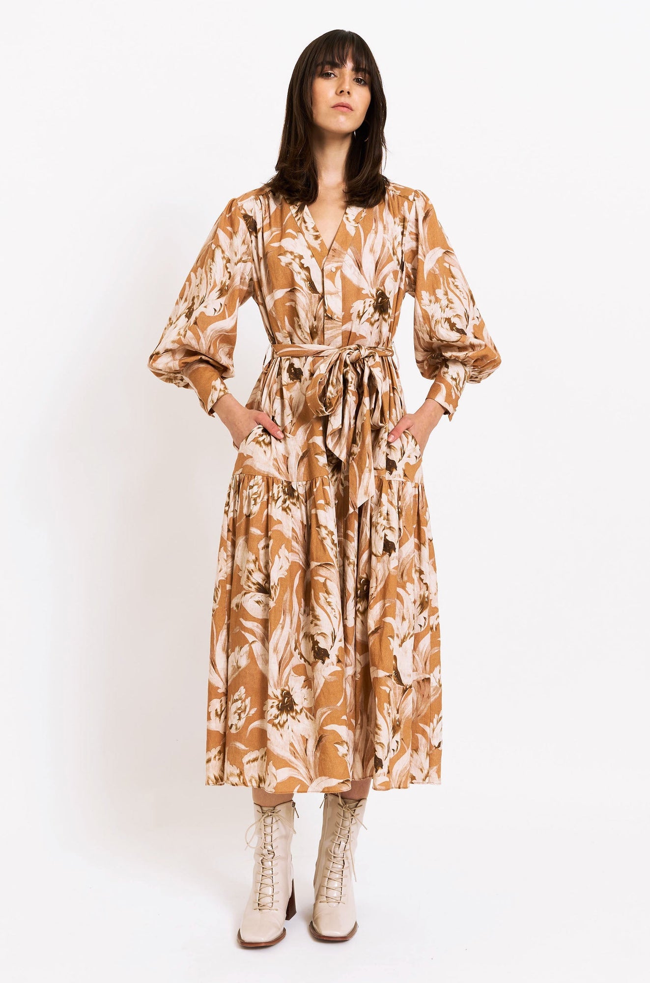 Layla Dress - Calla Lily Spice
