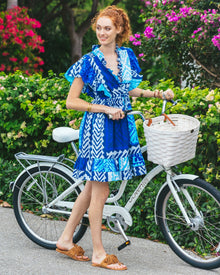 Denissa Dress, Colorblock Blue