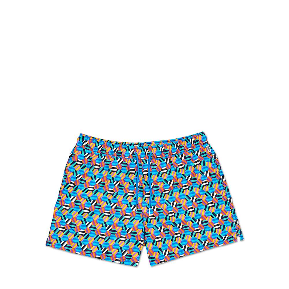 Hexagon Swim Shorts, Medium Purple
