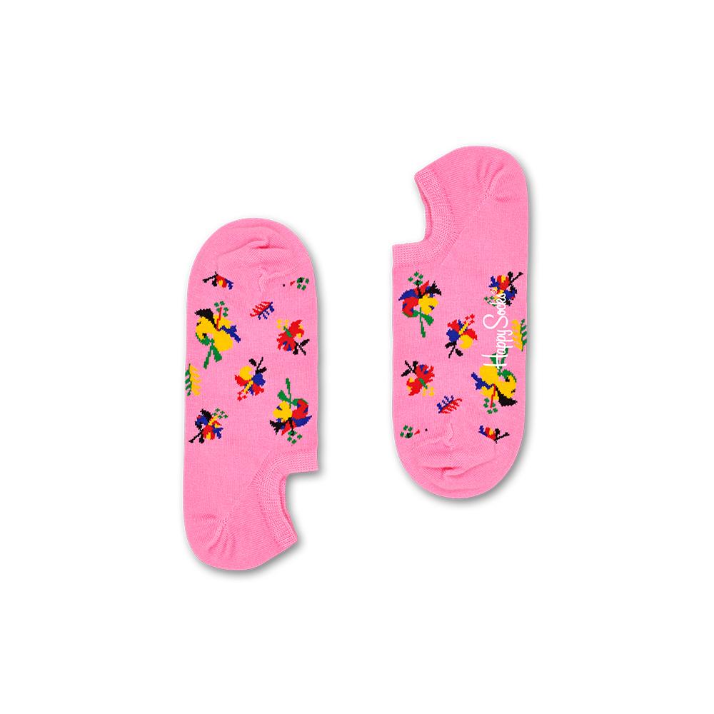 Hibiscus Sneaker Liner Sock, Medium Pink