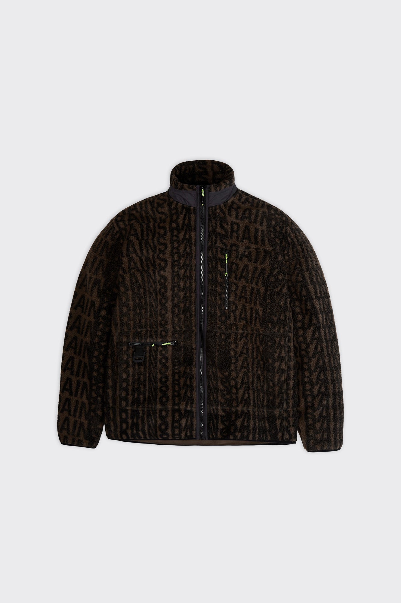 Heavy Fleece Jacket, Wood-Black Monogram