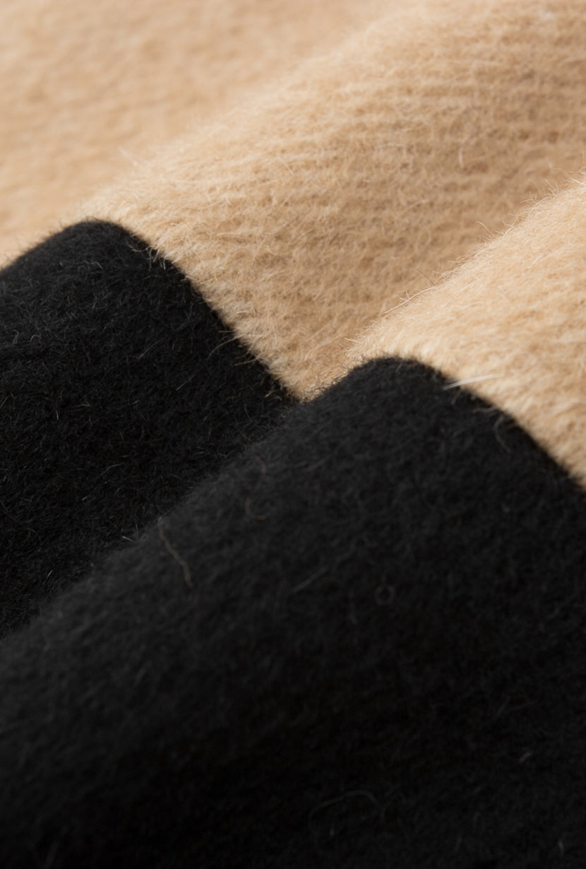 Petite Studio's Teagan Wool Coat in Black and Camel
