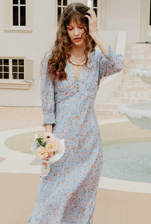 Petite Studio's Gabriella Dress in Blue Floral