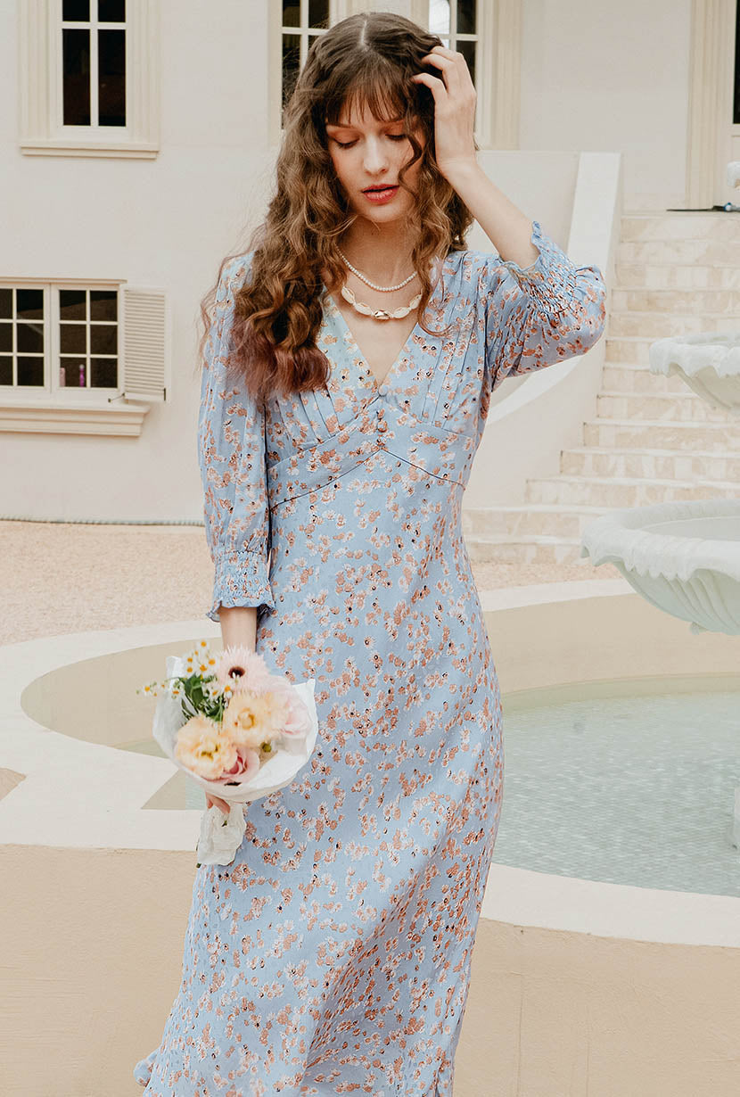 Petite Studio's Gabriella Dress in Blue Floral