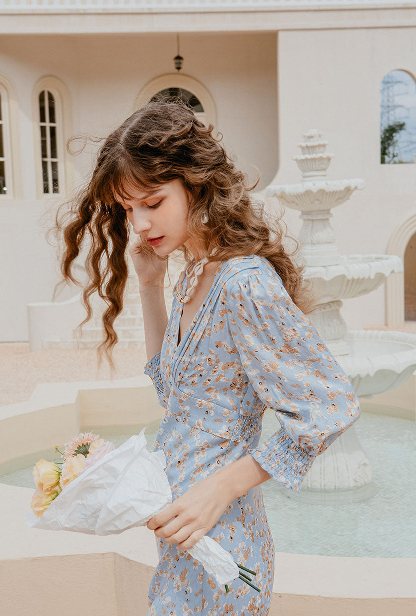 Petite Studio's Gabriella Dress in Blue Floral