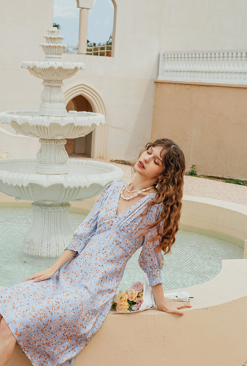 Petite Studio's Gabriella Dress in Blue Floral