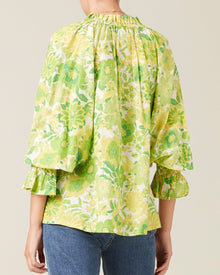 Lianna Top, Retro Floral Lime