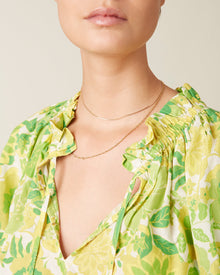 Lianna Top, Retro Floral Lime