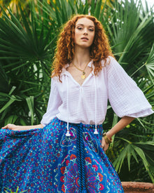 Lucinda Skirt, Medallion Blue