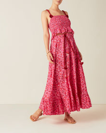 Mollie Top, Medallion Floral Pink