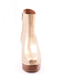 Malta Ankle Clog Bootie Gold
