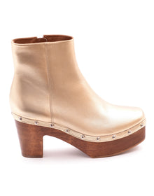 Malta Ankle Clog Bootie Gold