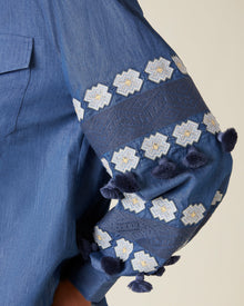 Mele Top, Chambray Blue