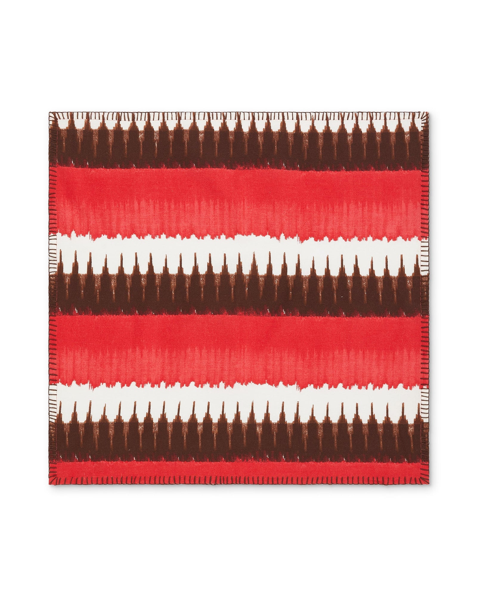 Dinner Napkins Set of 4, Ikat Stripe Coral